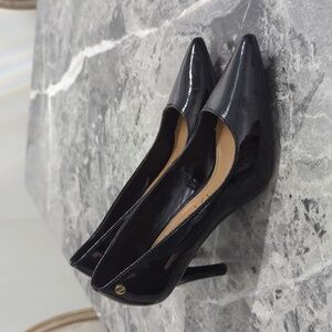 Calvin Klein Black Patent Leather Pumps Heels